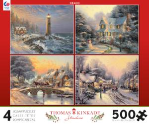 Thomas Kinkade Holiday Collection 4 in 1 MultiPack Christmas Multi-Pack By Ceaco