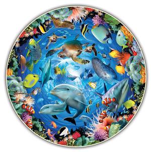 Ocean 360 Fish Round Jigsaw Puzzle By A Broader View