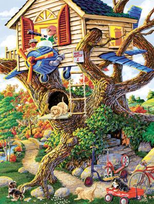 Boys Treehouse Dogs Jigsaw Puzzle By SunsOut