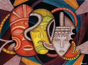 Society Masks Cultural Art Jigsaw Puzzle By SunsOut