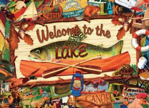Welcome to the Lake - Scratch and Dent Collage Jigsaw Puzzle By Willow Creek Press