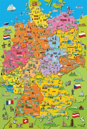 Cartoon Map Of Germany Germany Jigsaw Puzzle By Schmidt Spiele
