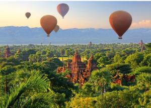 Hot Air Balloons: Mandalay, Myanmar