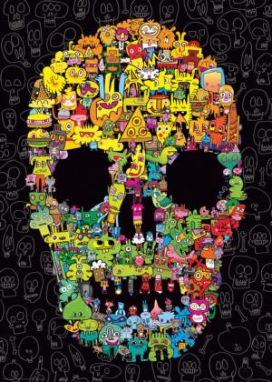 Doodle Skull Rainbow & Gradient Jigsaw Puzzle By Heye