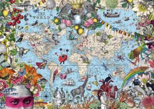 Quirky World Maps / Geography Jigsaw Puzzle By Heye