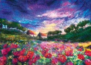 Sundown Poppies Sunrise / Sunset Jigsaw Puzzle By Heye
