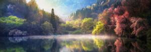 Sheryang-ji Lak Lakes & Rivers Panoramic Puzzle By Heye