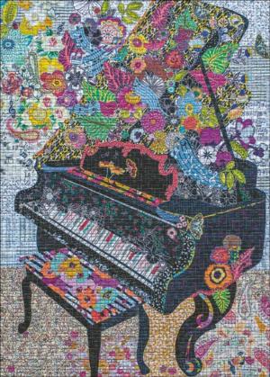 Quilt Art, Sewn Piano Music Jigsaw Puzzle By Heye