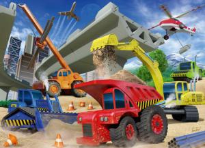 Construction Trucks Children's Cartoon Children's Puzzles By Ravensburger