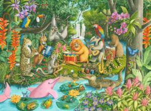 Rainforest River Band Animals Large Piece By Ravensburger