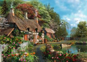 Cottage on a Lake Cottage / Cabin Large Piece By Ravensburger