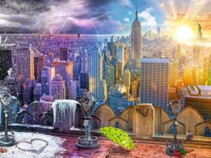 Day & Night NYC Skyline Sunrise & Sunset Jigsaw Puzzle By Ravensburger