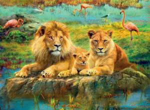 Lions  in the Savannah Big Cats Jigsaw Puzzle By Ravensburger