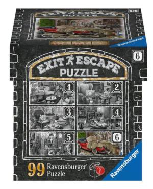 ESCAPE PUZZLE:  Garage Around the House Escape / Murder Mystery By Ravensburger