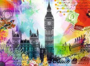 London Postcard Rainbow & Gradient Jigsaw Puzzle By Ravensburger