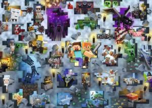 Minecraft - Mobs Challenge Pop Culture Cartoon Jigsaw Puzzle By Ravensburger
