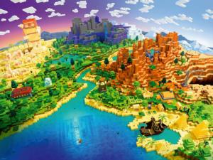 World of Minecraft Pop Culture Cartoon Jigsaw Puzzle By Ravensburger