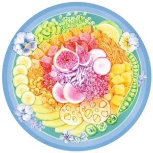Poke Bowl Food and Drink Round Jigsaw Puzzle By Ravensburger