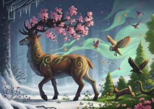 Deer of Spring Fantasy Jigsaw Puzzle By Ravensburger