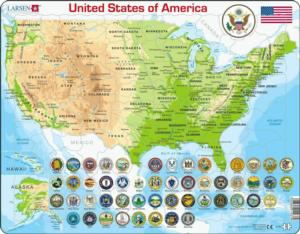 United States Map United States Children's Puzzles By Larsen Puzzles