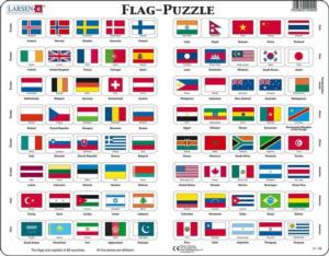 Flags Of The World Educational Children's Puzzles By Larsen Puzzles