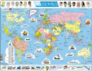 Political Puzzle Maps / Geography Children's Puzzles By Larsen Puzzles