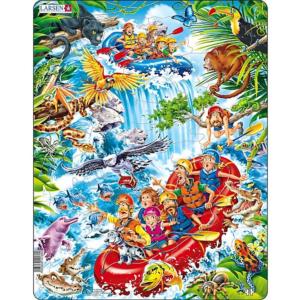 Rafting in the Amazon Lakes & Rivers Children's Puzzles By Larsen Puzzles