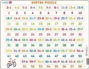 Subtraction Puzzle Alphabet & Numbers Children's Puzzles By Larsen Puzzles