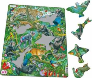 Jungle Life Tigers Shaped Pieces By Larsen Puzzles