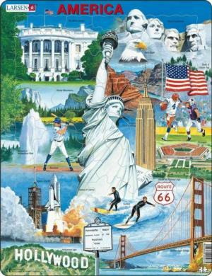 USA Souvenir United States Children's Puzzles By Larsen Puzzles