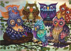 Family Owls Birds Children's Puzzles By D-Toys