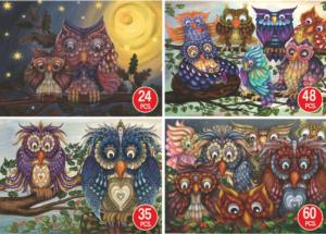 Owls A Plenty Puzzle Set Birds Multi-Pack By D-Toys