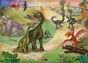 Long Neck Dinosaur Dinosaurs Children's Puzzles By D-Toys
