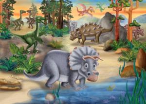 Triceratops Dinosaurs Children's Puzzles By D-Toys