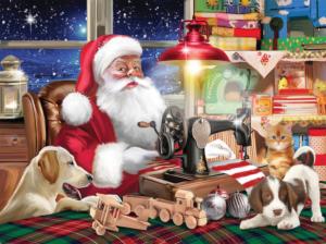 Santa at Work - Scratch and Dent Christmas Jigsaw Puzzle By SunsOut