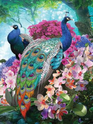 Pretty Peacock Birds Large Piece By SunsOut