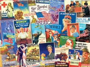 Smithsonian Vintage - Us Military Posters Military Jigsaw Puzzle By RoseArt