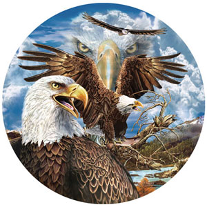13 Eagles Father's Day Round Jigsaw Puzzle By SunsOut