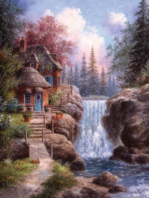 Tranquility Falls Waterfalls Jigsaw Puzzle By SunsOut