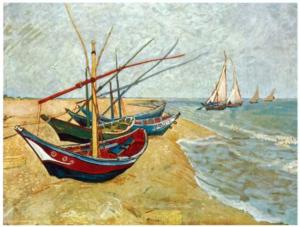 Fishing Boats On The Beach Mini Puzzle