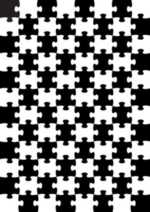Puzzle In Puzzle Mini Puzzle - Black & White Monochromatic Impossible Puzzle By Tomax Puzzles