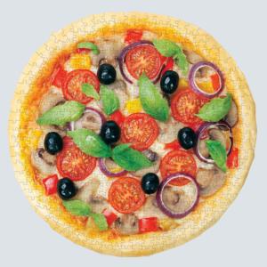 Pizza Food and Drink Round Jigsaw Puzzle By Tomax Puzzles