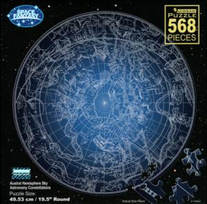 Astronomy Constellations Stars Round Jigsaw Puzzle By Tomax Puzzles