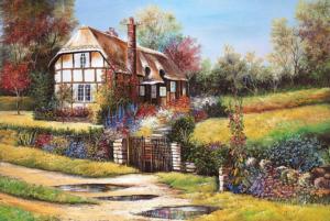 Garden Scene Cabin & Cottage Jigsaw Puzzle By Tomax Puzzles