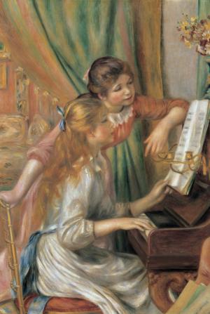 Two Young Girls At The Piano Music Jigsaw Puzzle By Tomax Puzzles