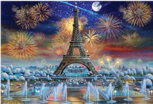 Eiffel Tower Celebration Paris & France Jigsaw Puzzle By Tomax Puzzles