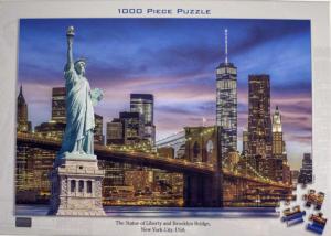 The Statue of Liberty and Brooklyn Bridge Bridges Jigsaw Puzzle By Tomax Puzzles