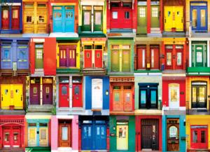 Montreal Doors Pattern / Assortment Jigsaw Puzzle By Lafayette Puzzle Factory