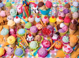 Variety of Colorful Ice Cream