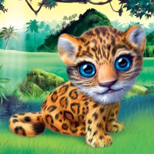 Animal Club Cube Baby Leopard Cub - Scratch and Dent Big Cats Children's Puzzles By RoseArt